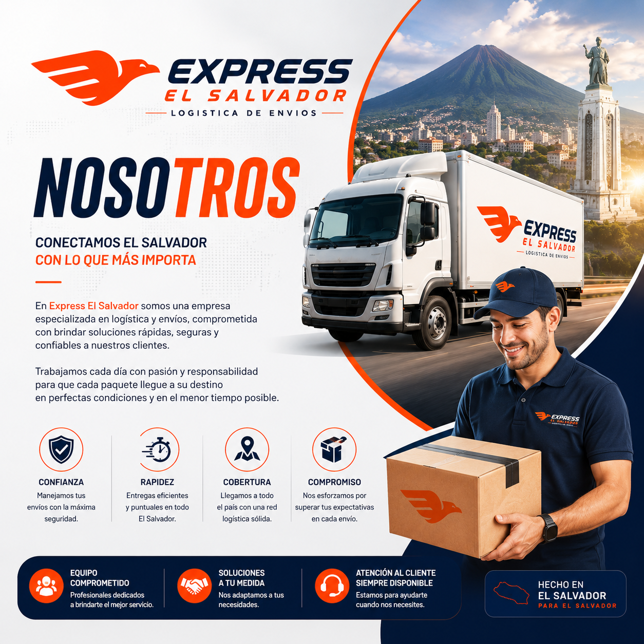 Equipo y operación de Envíos Express El Salvador